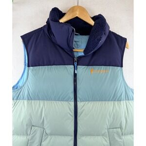 Cotopaxi Solazo Puffer Vest Womens L Blue Green Full Zip Gear For Good Outdoo